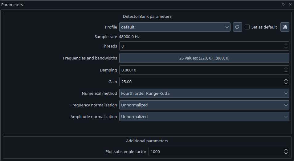 Parameters